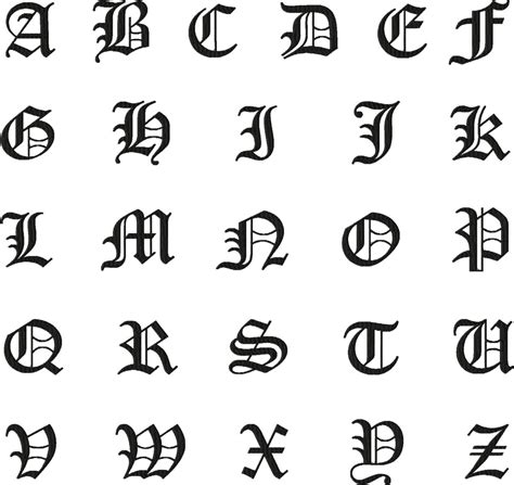 It is also known as blackletter or medieval calligraphy. Old English Embroidery Font Instant Download 3 Sizes PES