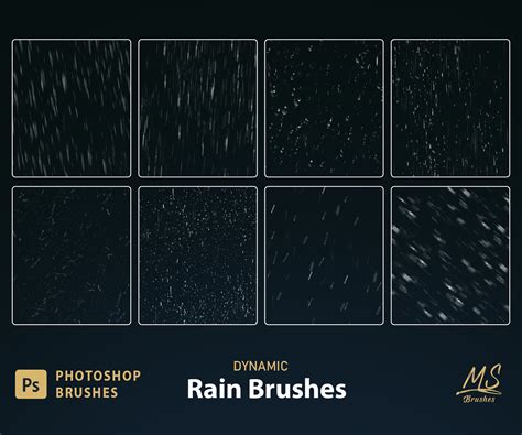 Rain Photoshop Brushes