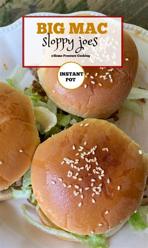 I used ground turkey and sweet baby ray's and i can't believe what a big hit they were with everyone in my family! Instant Pot Big Mac Sloppy Joes | Recipe | Sloppy joes ...