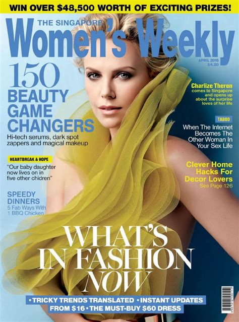 Charlize Theron In Womens Weekly Magazine Singapore April 2016 Issue