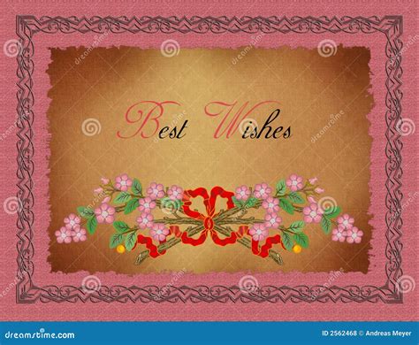 Greeting Card Best Wishes Stock Illustration Illustration Of Pattern