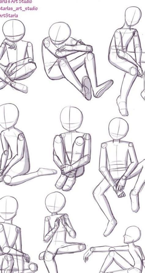 Anime Poses Reference Coloring Pages