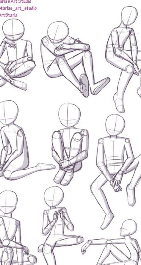 Casual Sitting Pose Drawing Reference The Most Common Sitting Pose Drawing Material Is Paper