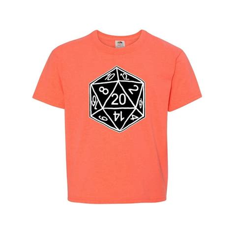 20 Sided Black Dice Youth T Shirt