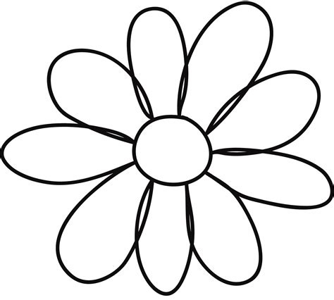 The printable template page includes 8 different petals. Flower Template for Children's Activities | Activity Shelter