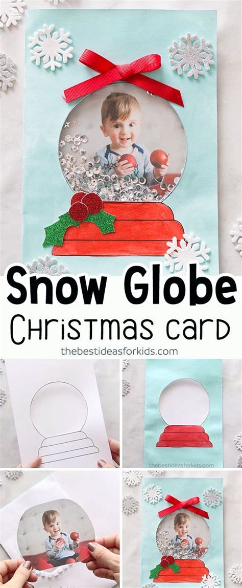 Snow Globe Template Card Preschool Christmas Christmas Cards