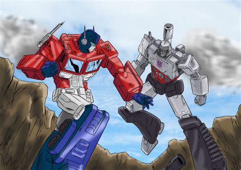 Optimus Vs Megatron By Bdixonarts On Deviantart