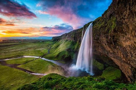 Summer At Seljalandsfoss Waterfall In South Iceland Vinales Iceland