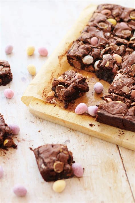 Cake, cookies, and more sweet treats without the wheat. Mini Egg Brownies (Gluten Free) - Easy Peasy Foodie