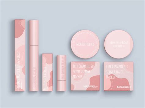 Free Cosmetic Lipstick And Bronzer Packaging Mockup Psd Good Mockups