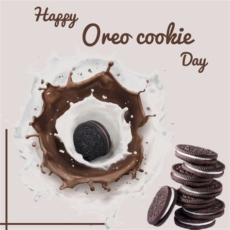 Copy Of Happy Oreo Cookies Day Template Postermywall