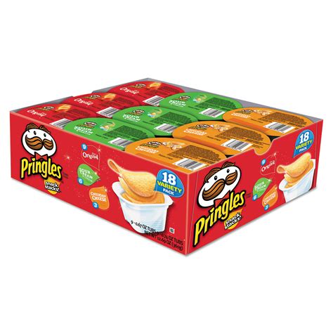 Pringles Potato Chips Variety Pack 074 Oz Canister 18box