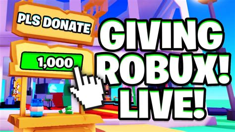 live 🔴 ting robux in pls donate roblox live youtube
