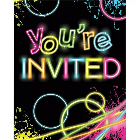 19 Neon Dance Party Invitations Pictures Us Invitation Template