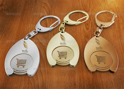 Download Trolley Coin Keyring Mock-up by Sealord | GraphicRiver