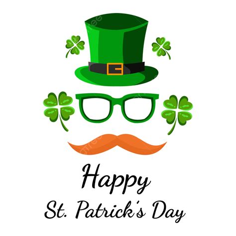 St Patricks Day Clipart Vector St Patrick Day Hat And Glasses