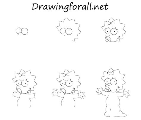 How To Draw Maggie Simpson 22 Easy Cartoon Drawings S