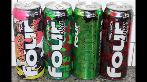 Four Loko Malt Beverage Warheads Watermelon Sour Apple And Fruit Punch
