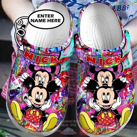 Personalized Mickey And Minnie Mouse Disney Cartoon Adults Crocs