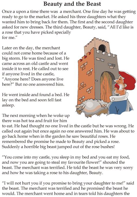 Beauty And The Beast Short Story With Pictures Pdf Story Guest