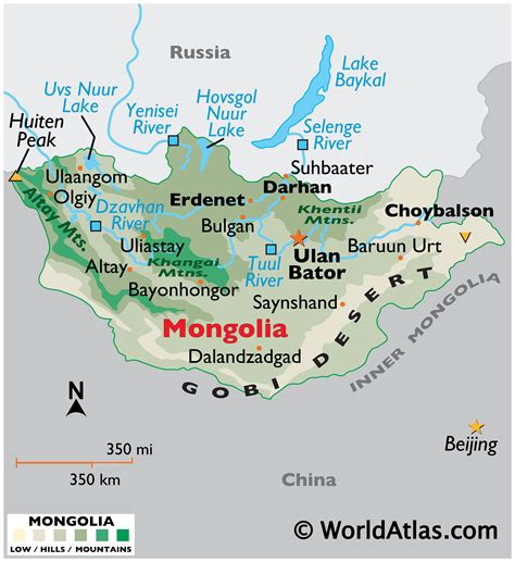 Geography of Mongolia, Landforms - World Atlas