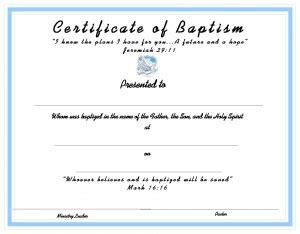 A baptism certificate template may fall in the religious category; Certificate Template for Kids-Free Printable Certificate ...
