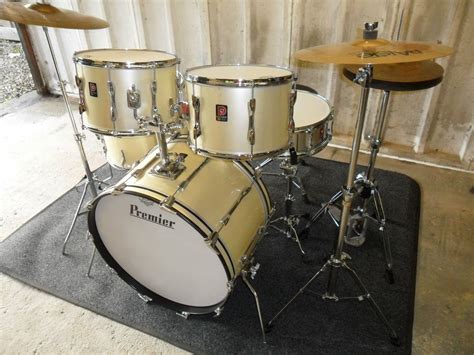 Vintage Premier Elite Kit Rare Sizes With Paiste Cymbalsstands And