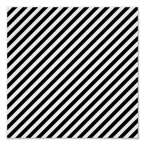 Black And White Diagonal Stripes 12x12 Poster Zazzle Personalized
