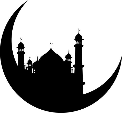Silhouettes Islamiques De Paysage Urbain Avec Des Mosquées Et Etsy