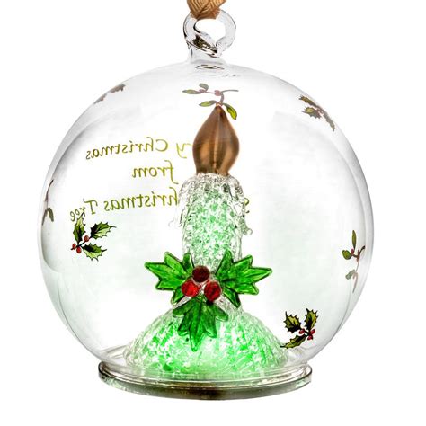 Spode Candle Glass Led Christmas Ornament Silversuperstore
