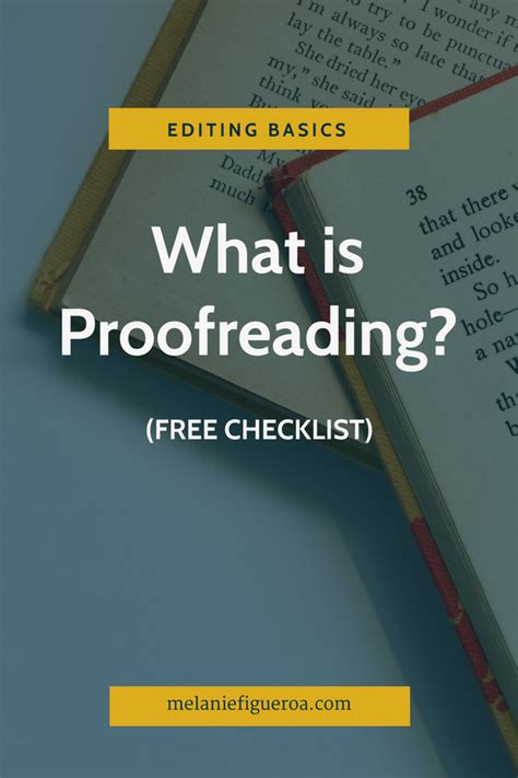Editing Basics What Is Proofreading Free Checklist Melanie