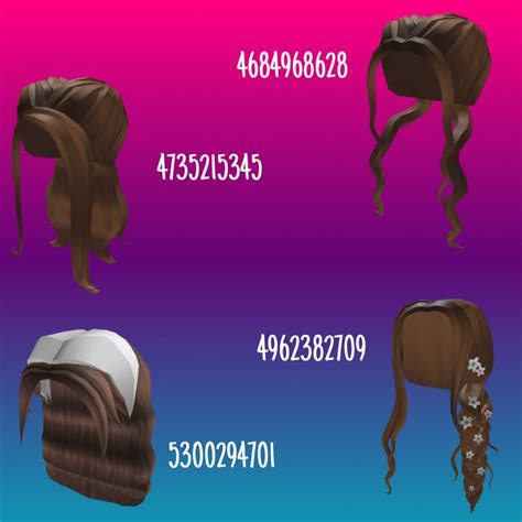 Hair Codes Hair Codes Hair Codes Bloxburg Roblox Codes