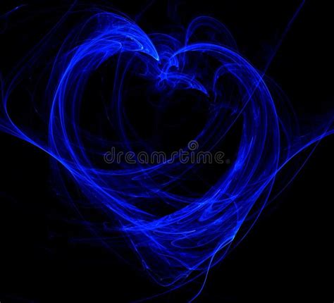 Abstract Blue Flame Heart Stock Illustration Illustration Of Wallpaper
