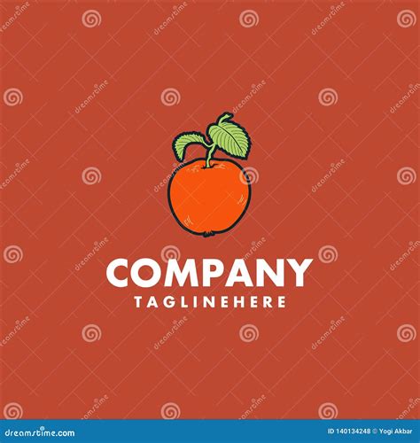 Orange Fruit Logo Design Concept Stock Vector Illustration Of Graphic