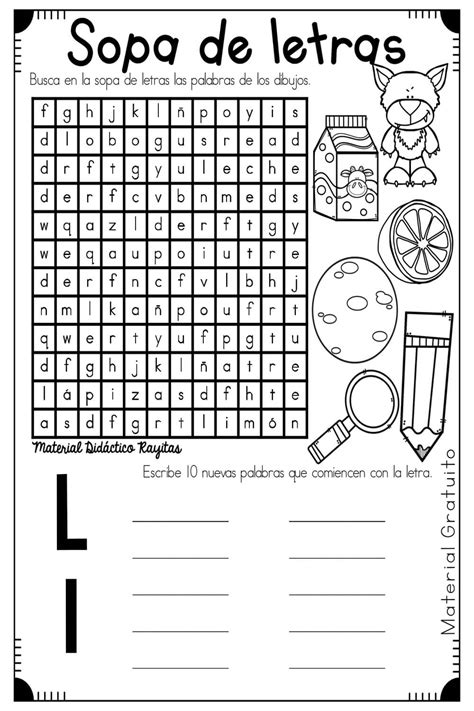 Sopa De Letras Del Abecedario Materiales Educativos Para Maestras