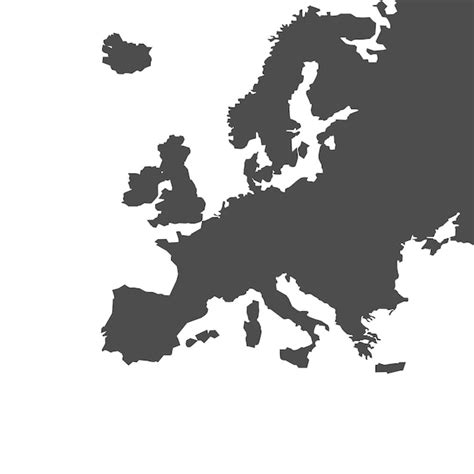 Mapa Vetorial Detalhado Da Europa Vector Vetor Premium