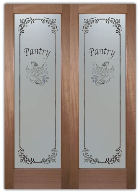 Craft stores offer plenty of options to frost yourself with sprays, etching kits, or vinyl clings. pantry door - Sans Soucie Art Glass