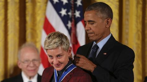 Barack Obama Chokes Up While Presenting Ellen Degeneres With