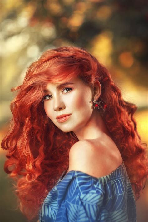 портрет девушка рыжая девушка картинка осень красные волосы beautiful redhead super