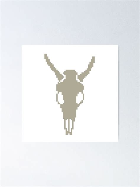 Deer Skull Pixel Art Poster For Sale By Godynight Redbubble