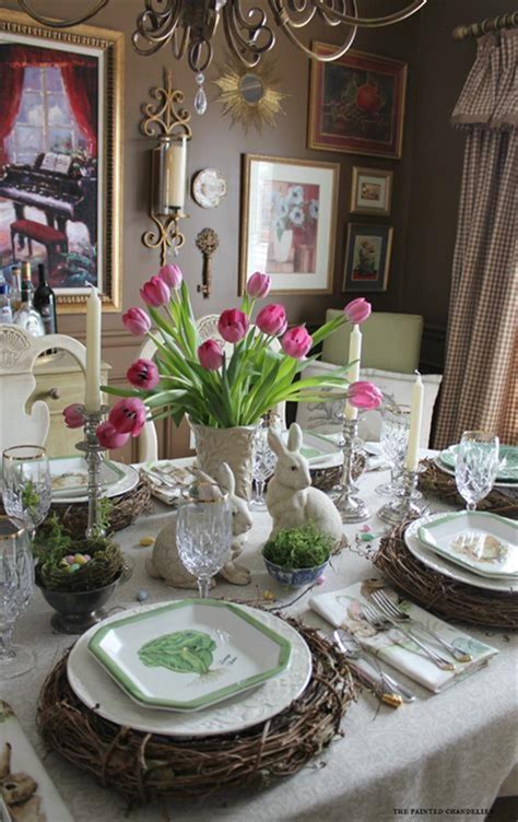 40 Beautiful Diy Easter Table Decorating Ideas For Spring 2019 11
