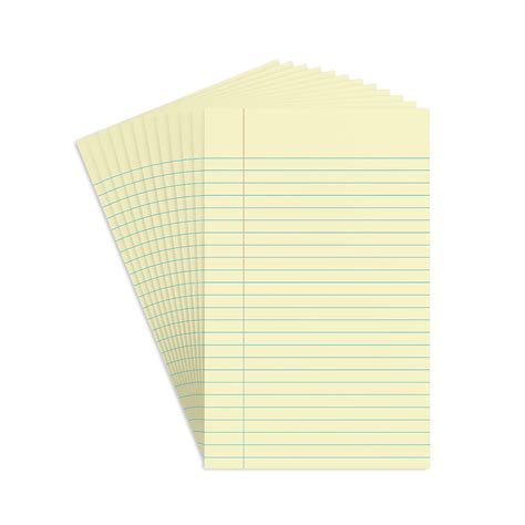 Staples Notepads 5 X 8 Narrow Ruled Canary 50 Sheetspad 12