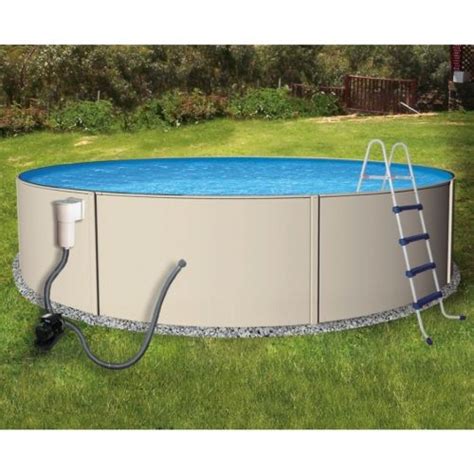 Blue Lagoon Steel Above Ground Pool Complete Package 15 Ft Round 52