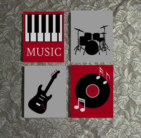 Custom Painted Music Themed Canvas Wall Art Hand Painted Etsy