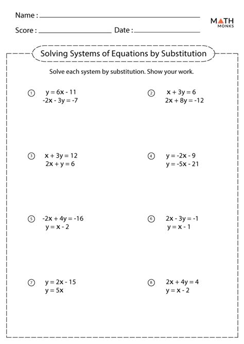 Solving Equations Worksheet 8th Grade