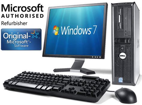 Cheap Refurbished Dell Windows 7 Desktop Pc Computer 17 Monitor Ebay