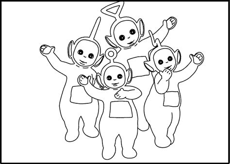 Teletubbies Say Hallo Coloring Pages For Kids Gkj Printable