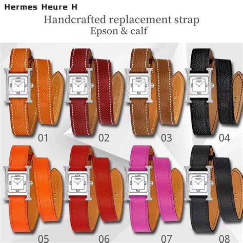 Double Tour Watch Band Epsom Leather For Hermes Watch Drwatchstrap