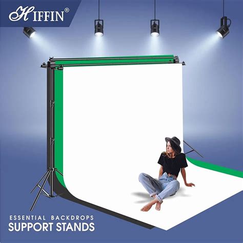 Hiffin Portable Background Backdrop Support Stand Kit 9ft Tall