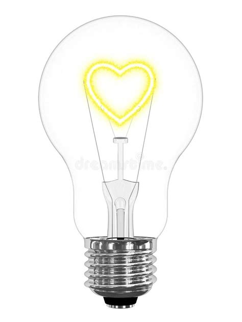 Light Bulb Heart Stock Photo Image Of Lightbulb Golden 7934612